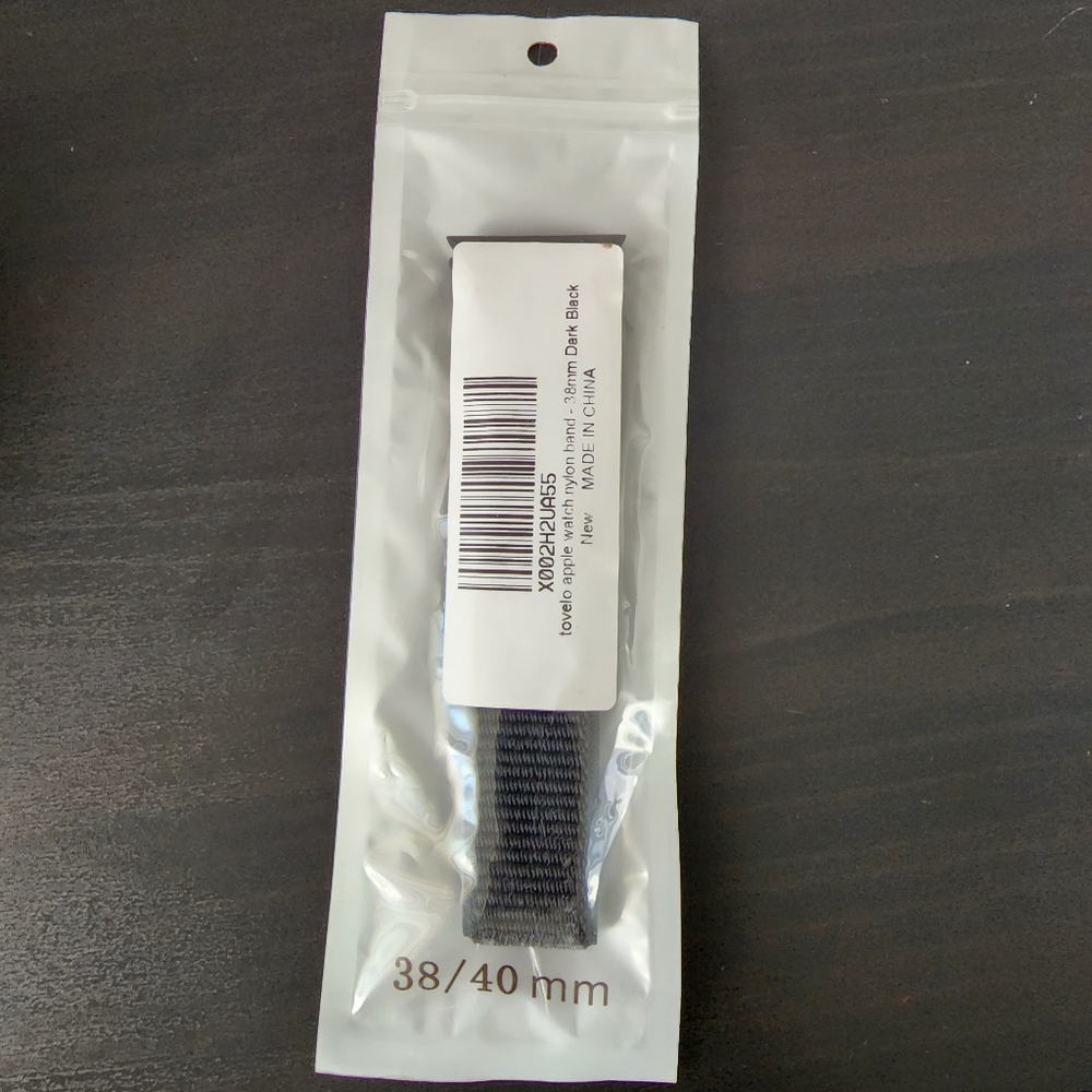 NWT 38/40 mm black Nylon watch strap